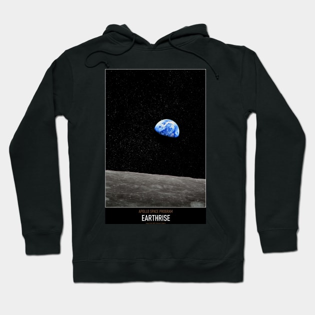 High Resolution Astronomy Earthrise Hoodie by tiokvadrat